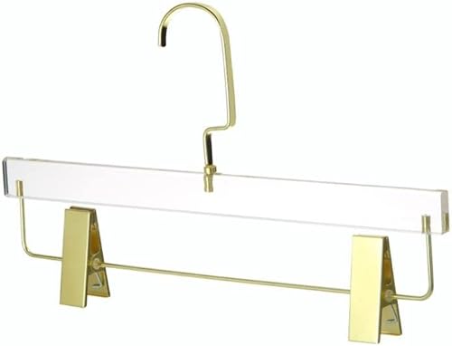 YBM Home Quality Acrylic Clear Skirt Hangers Made of Clear Acrylic for a Luxurious Look and Feel for Wardrobe Closet, Skirt Hangers Organizes