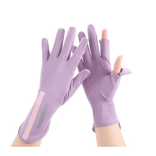 Image of 2 PCS Hand Gloves for UV Sun Protection, Breathable Sunscreen Driving Glove Cooling Arm Full Finger Ice Silk Non-Slip Touch Screen Anti Uv Gloves Mitt, Car Driving Long Glove Arm