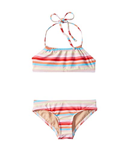 Toobydoo Girl's Bandeau Bikini Set (Toddler/Little Kids/Big Kids) Multicolored Stripe 2 11/12 Big Kids