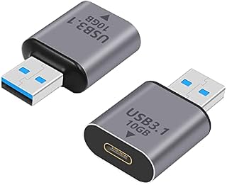 Maxhood USB C Female to USB Male Adapter, USB 3.1 to USB C Adapter 10Gbps, USB 3.1 Type C to Type A Charger Converter OTG Fast Charging Compatible with iphone, MacBook, Samsung Galaxy, 2Pack