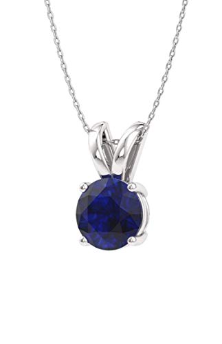 Diamondere Natural and Certified Gemstone Solitaire Necklace in 14k Solid Gold | 0.40 Carat Pendant with Chain2