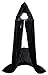 VGLOOK Unisex Hooded Cloak Velvet Cape for Halloween Cosplay Costumes 59 inch Black
