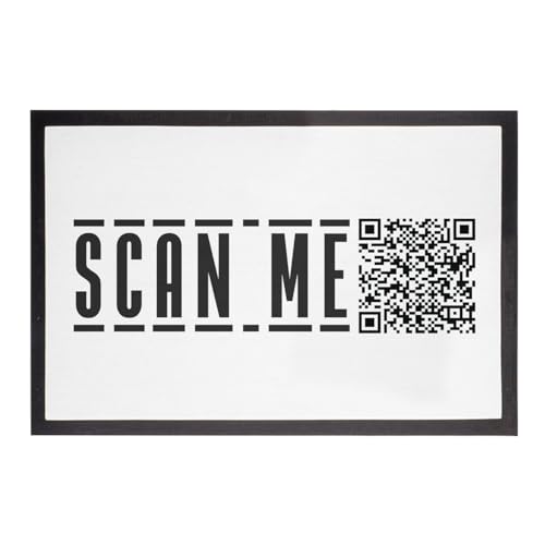 Paillasson Scan Me QR Code idée cadeau originale crémaillère 60x40 - 2