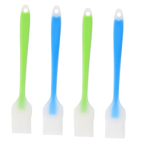 POPETPOP 4pcs Silicone Basting Brush Food-grade Silicone Oil Brush for Grilling and Baking Kitchen Tool for Sauces and Marinades and Colors