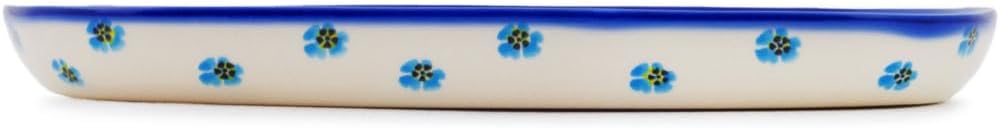 Polmedia Polish Pottery Oval Platter 11-inch UNIKAT - Tunnel Vision Pattern Handmade in Boleslawiec Poland by Ceramika Dalia + Certificate of Authenticity