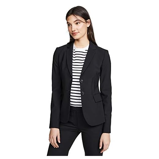 Theory Women's Carissa Blazer, Black, 6