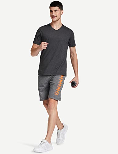 Image of Chromozome Men's Track Pants (N-169 Running Shorts Charcoal M) + (N-169 Running Shorts Black Medium)