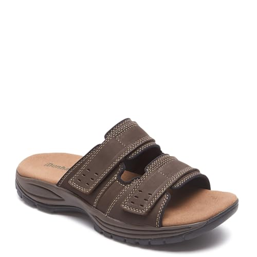 Dunham Men's Newport Slide Sandal, dark brown, 14 6E US