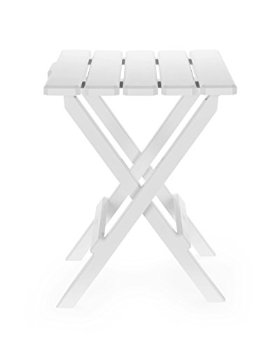 Camco 51695 White Large Adirondack Portable Outdoor Folding Side Table, Perfect For The Beach, Camping, Picnics, Cookouts And More, Weatherproof And Rust Resistant #TOP3