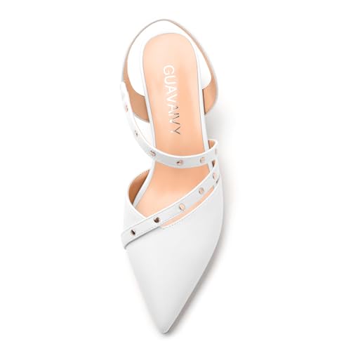 Women's Low Block Heel Pumps - Pointed Toe Slingback Slip-On, Solid Color Dress Shoes for Weddings, Parties & Everyday Wear3