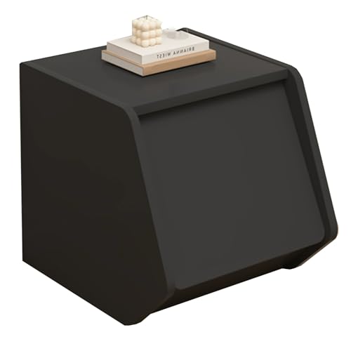 PEBFHSQW Mueble De Escritorio De Pie, Estantería Organizadora con Puertas, Mesita De Noche para Sala De Estar, Dormitorio, Estudio O Entrada. Multiusos(Negro,20 * 29 * 31cm)