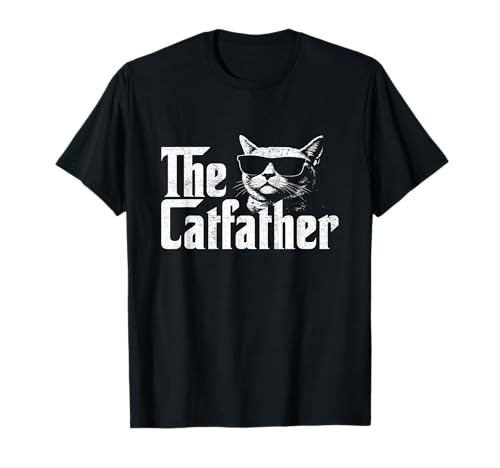 Homme The Catfather Funny Cat Dad Fête des Pères Vintage Fête des Pères T-Shirt