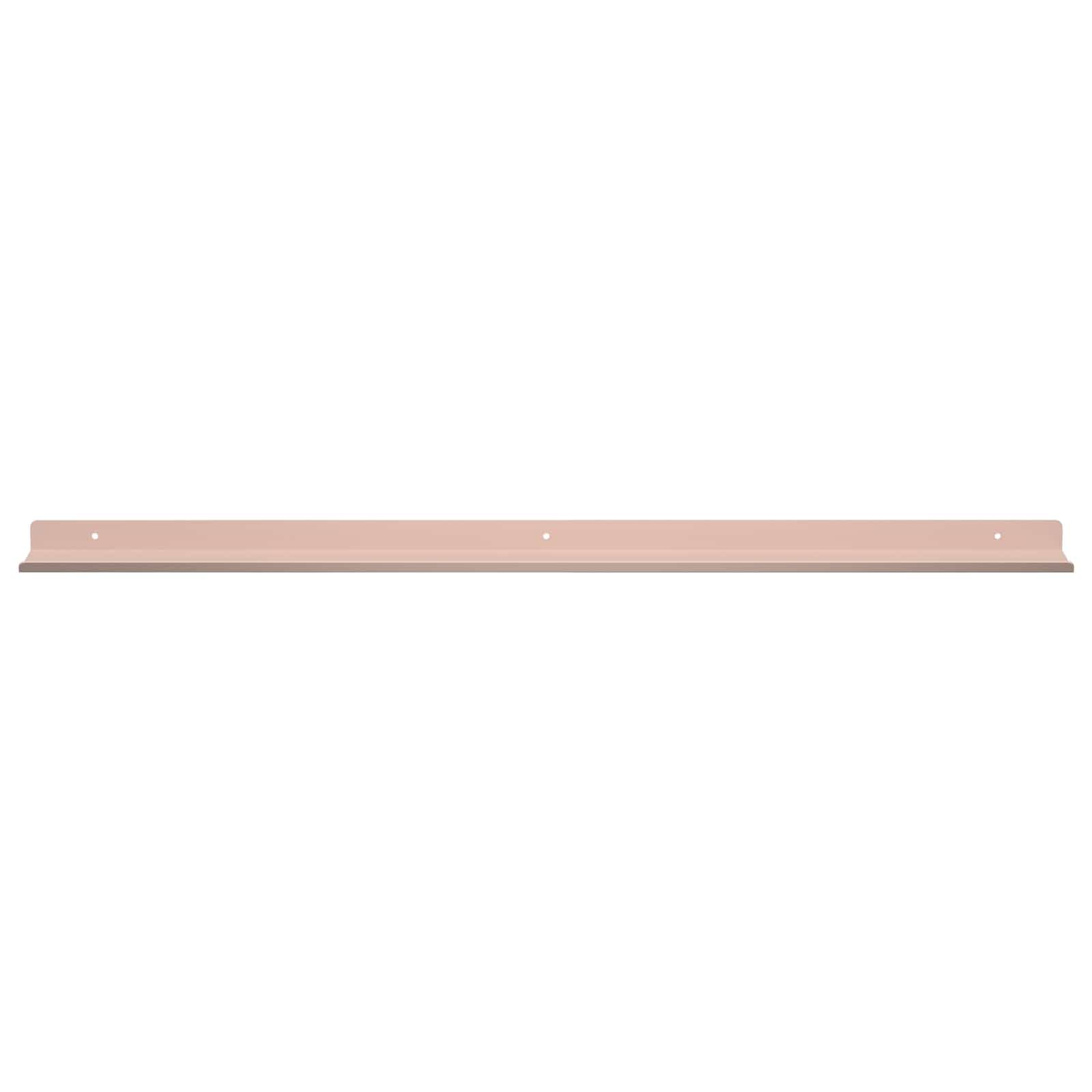 Schwebendes Wandregal aus Stahl 4er Set Rosa matt 80 x 9 x 2,5 cm, hängeregal, Bücherregal, Küchenregal, Badregal für Aufbewahrung und Deko
