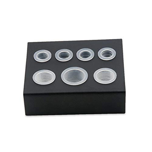 Yooyg Tattoo Ink Cup Holder,Professional 7 Holes Stainless Steel Tattoo Ink Cup Bracket, Pigment Holder Stand,for Tattoo Makeup Tattoo