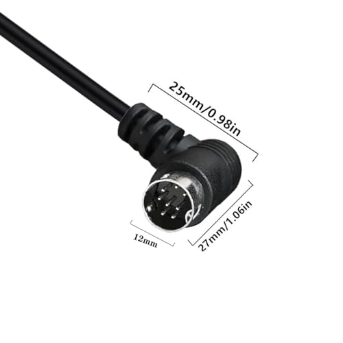 Câble mini DIN 8 broches pour connecter vos instruments électroniques coudé