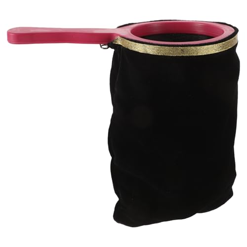 POPETPOP Bolsa de Mago Negra Ligera con Doble Boca Accesorio de Truco para Kit de Mago y Juguete de Trucos para Fiestas y Actuaciones en Escenario Bolsa de Apoyo Práctica para