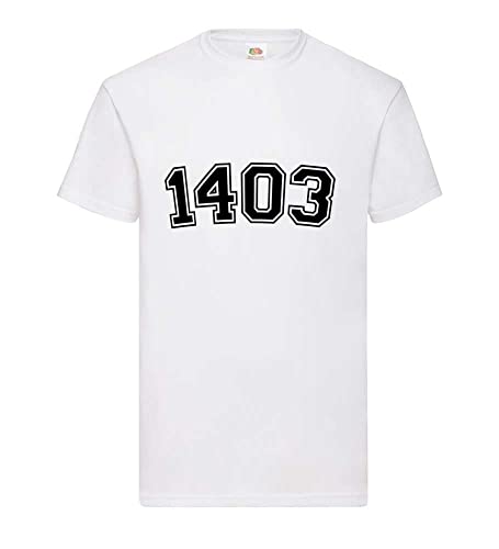 T-shirt pour homme haut de gamme blanc 1403 XXXL aux finitions soignées