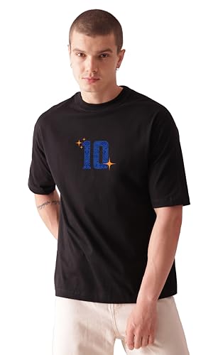 Image of Unisex Cotton Football Graphic Print Oversized Fit T-Shirt