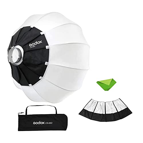 Godox 65cm �܂肽���ݎ� Bowens�}�E���g�����^���\�t�g�{�b�N�X�V�F�[�f�B���O�X�J�[�g�t��Godox SL-60W �p �����B�e �ʐ^�̃|�[�g���[�g�ɓK��(CS-65D)