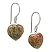 Gempires Natural Handmade Crystal Dangle Earrings Unakite Gemstone Jewelry Hypoallergenic Silver Plated Elegant Dangling Earrings Gifts For Women