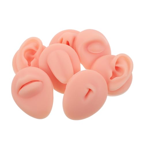 Modèle silicone souple pour pratique piercing nez bouche et langue