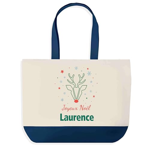 Sac shopping Joyeux Noël Laurence Cerf pour éviter la panne d'idée cadeau secret santa