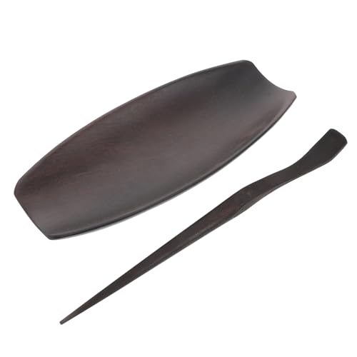 SOLUSTRE 1set Delicate Wood Tea Leaf Scoop Set Nonstick Tea Spoon Dispensing Cup Innovative Design