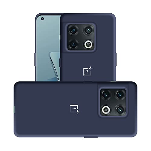Image of Case Creation Liquid TPU Silicone Cover for Oneplus 10 Pro Soft Case,Anti-Dirty Slim Case Frosted Matte Candy TPU Raised Bezel (Splash of Color) Back Case Cover for Oneplus10 Pro -Navy Electric Blue