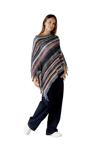 Image of Women's Shawl Wrap Poncho Ruana Cape Cardigan Sweater Open Front for Fall Winter Spring