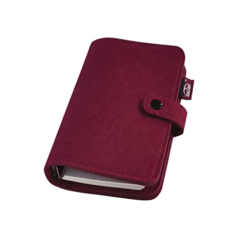 A6/ A5 6-Holes Felt Cover Round Ring View Binder File Folder for Loose Leaf Sheet Protectors/D Ring Binder Cover Protector (Bossa Nova, A6 mini Set)