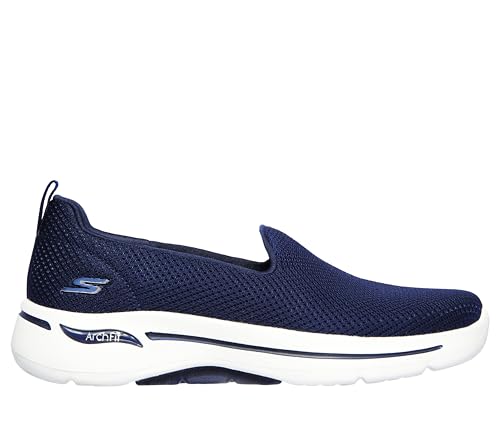 Skechers Women's Go Walk Arch Fit Grateful, Navy/White, 8 Wide by Skechers - Image 7