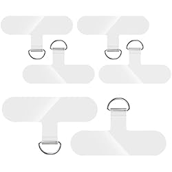 Soporte Para Colgar El Movil Del Cuello XPEX 6 Piezas Teléfono Móvil Cordón de Repuesto Parches con Anillo de Metal Teléfono Móvil Correa de Cuello Compatible con Almohadillas de Teléfono Móvil,para proteja su teléfono (Transparente)