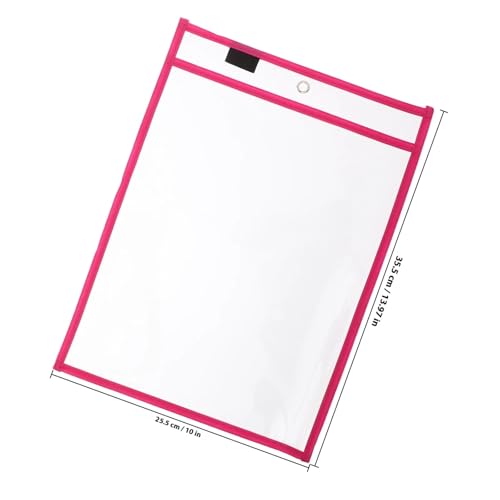 Bolsillos reutilizables de borrado en seco para proteger documentos de manchas y roturas 3