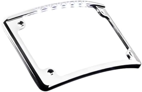 Eagle Lights Curved LED License Plate with Light for 2006-2023 Harley Davidson Motorcycles - Chrome image 5
