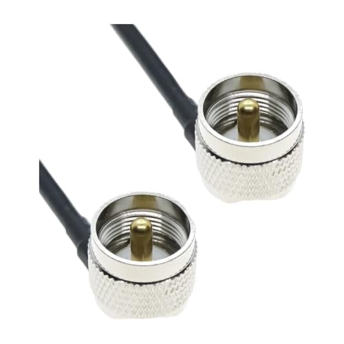 Cable coaxial RG58 de 5 metros y 50 ohm con conectores macho y hembra en ángulo recto 2