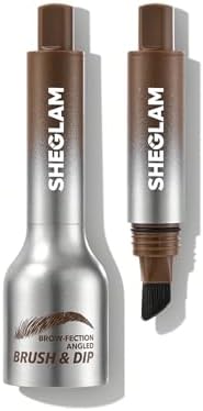 SHEGLAM Brow-Fection Angled Brush & Dip Upgraded Microblading Eyebrow Pen Long Lasting Waterproof Easy To Color-Taupe