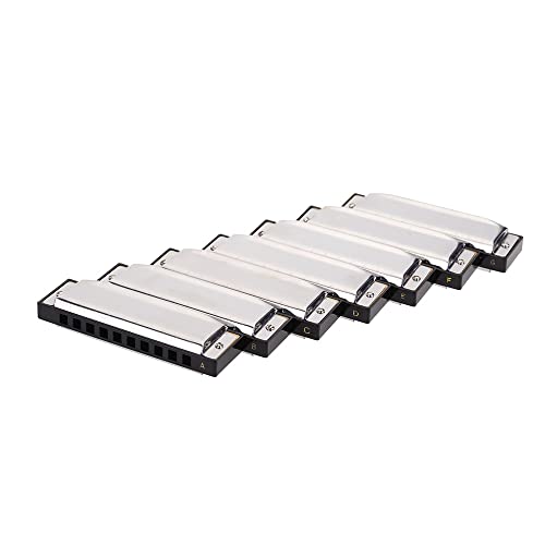 Harmonica Harmonica 10 trous harpe Blues harpe blues harmonica diatonic harmonica Set de 7 pièces (A – g) avec boîte… - Les Beatles, Paul McCartney, John Lennon, RIngo Starr, George Harrison Harmonica Harmonica 10 trous harpe Blues harpe blues harmonica diatonic harmonica Set de 7 pièces (A - g) avec boîte… – Image 4
