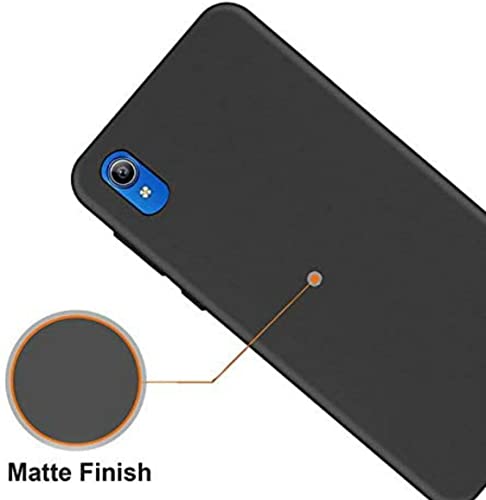 Image of Mobile Back Cover Case for Vivo Y91i (Silicone Case|CameraProtection|Black SC1510)