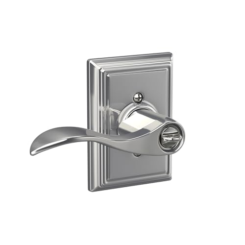Image of SCHLAGE Accent Lever with Addison Trim Keyed Entry Lock in Bright Chrome - F51A ACC 625 ADD
