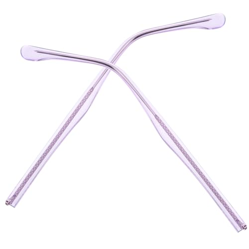 Lurrose 1 ペア 腕足 交換用 脚 眼鏡パーツ アーム めがね フレームアームズ パーツ 修理 サングラス 眼鏡の脚 寺院 成分 金属 紫の,Purple