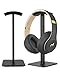 DGPLUS Headset Stand - Headphone Holder for Desk with Aluminum Hanger Compatible with All Over-Ear On-Ear Computer Xbox One PS5 PS4 PC Game Telephone Headsets (Black)