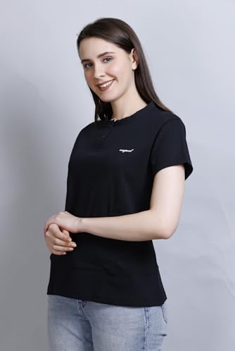 Image of CUPID Women Comfortable Cotton Round Neck Half Sleeve Casual T-Shirt, Sleep, Night, Yoga, Daily Gym n Lounge Wear Short Tee /Top for Girls