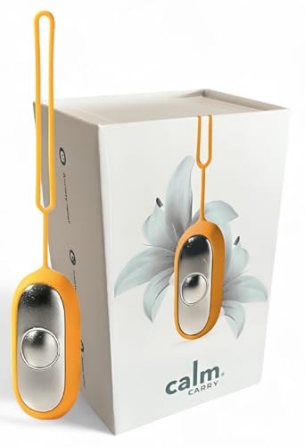 Glowco CalmCarry Sleep Aid Device Handheld Microcurrent Relaxation Tool Supports Calm Focus & Gentle Relief USB Rechargeable Portable Wellness Device for Adults & Kids | Orange Calm Carry
