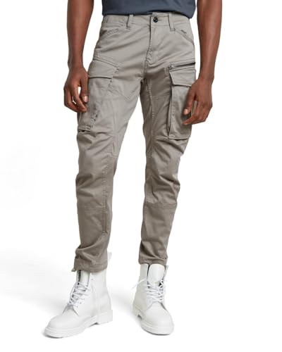 G-STAR Raw - Mens Rovic Zip 3D Regular Tapered Pants, Color Elephant Skin, Size: 34W x 34L