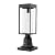 LUTEC Solar Post Light, Dusk to Dawn Aluminium Lamp Post Light Fixture with Pier Mount Base, Exterior Black Fence Lights Outdoor Waterproof for Garden Yard Patio Pole Mount