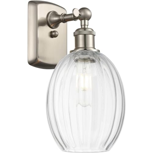 Innovations Lighting 516-1W-SN-G459-6CL Preston - 1 Light Bulb Shade Wall Sconce-11.75 Inch Tall and 6.25 Inch Wide