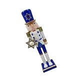 Objet de collection distinctif de : célébrez les festivités juives avec ce casse-noisette décoratif, une figurine de collection festive en bleu et blanc qui apporte aux événements de et de , jouets pour enfants casse-noisettes, figurines juives de casse-noisette