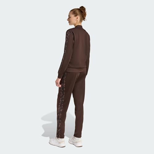 adidas Damen ESSENTIALS 3-STRIPES TRACKSUIT, Aurora Coffee/MULTICOLOR, L