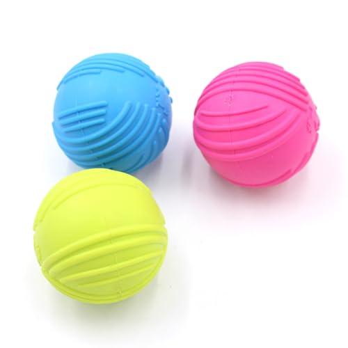 Toyokar Soft Molar Paw Print Rubber Squeaky Dog Ball Interactive Chew Toy Training Funny Cleaning Puppy Pet Puupy Chewing Ball