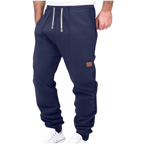 Mens Sweatpants Casual Drawstring Pockets Long Trousers Jogger Pants Leisure Workout Athletic Joggers Cargo Pants